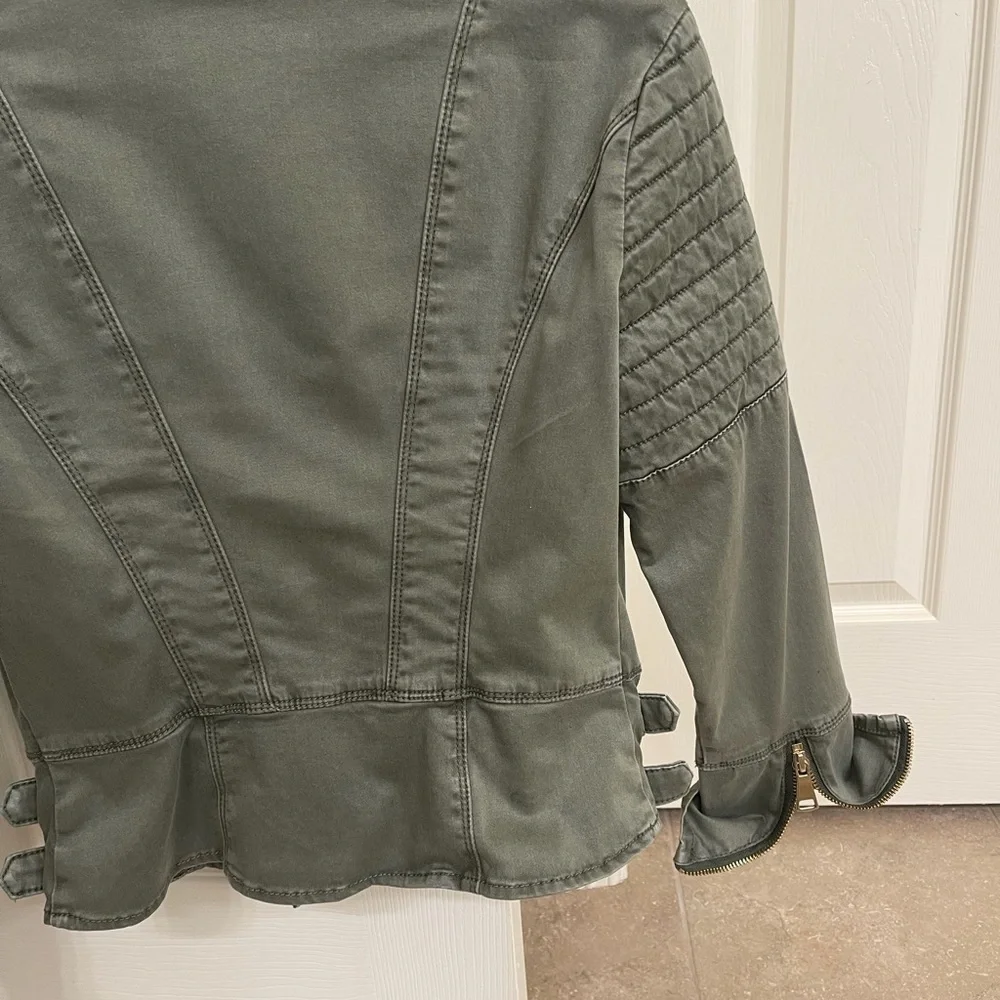 Bebe Green Bomber Jacket Size S - Picture 6 of 6